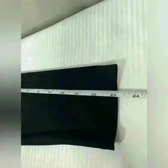 Chaps Womens XL Black Faux Wrap V-Neck Capsule Dress Rhinestone Clasp Minimalist - Picture 7 of 10